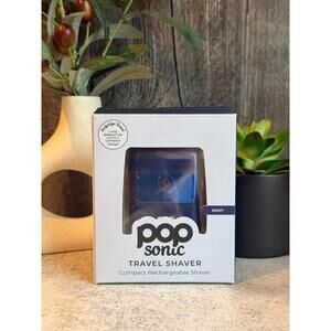 Pop Sonic Travel Shaver Compact Rechargeable - Foil Head, Blue